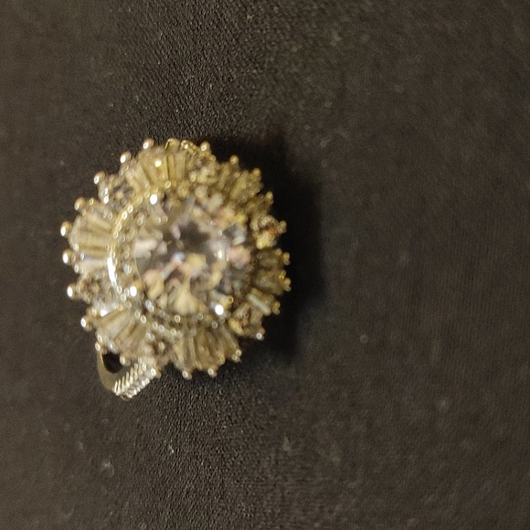 New  large cz cluster sterling silver ring - Picture 11 of 12